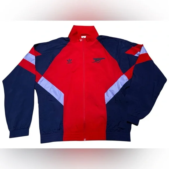Adidas Arsenal AFC soccer Track Jacket windbreaker red‎ blue size small IS6503